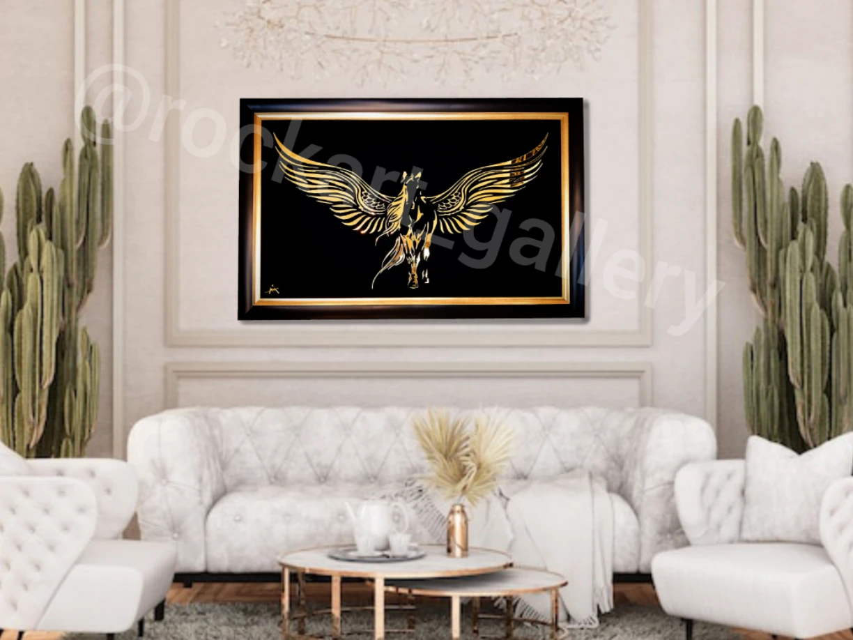 تابلو پگاسوس (اسب بالدار) ۴۰×۶۰
_قابل سفارش در ابعاد بزرگتر
_در دو رنگ طلایی و نقره ای
_متریال: آینه فانتزی، مخمل، قاب پی وی سی
_ارسال به سراسر کشور
Rockart_gallery@
