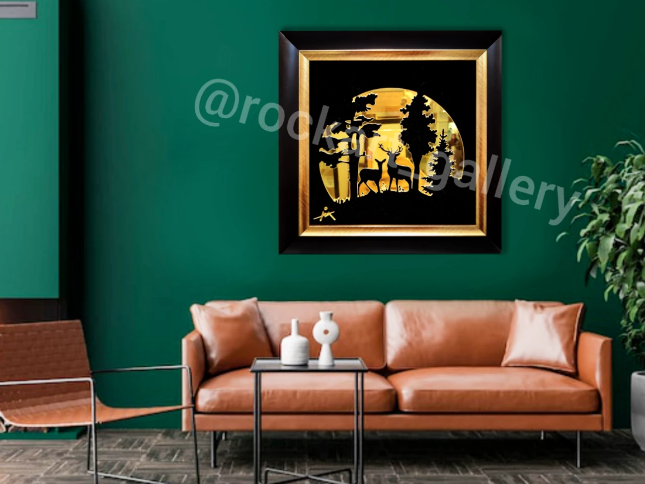 تابلو غزال عاشق ۲۵×۲۵
_قابل سفارش در ابعاد بزرگتر
_در دو رنگ طلایی و نقره ای
_متریال: آینه فانتزی، مخمل، قاب پی وی سی
_ارسال به سراسر کشور
Rockart_gallery@
