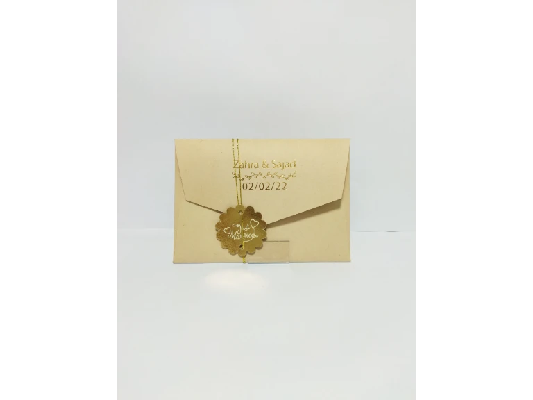 کارت عروسی شیک با چاپ طلاکوب😍